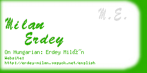 milan erdey business card